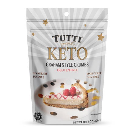 Front of Tutti Gourmet Keto & Gluten Free Graham Style Crumbs, 300g