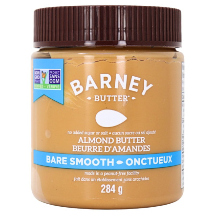 Front of Barney Butter Bare Smooth Almond Butter - Gluten Free Nut Butter - No Added Sugar Nut Butter - No Added Salt Almond Butter