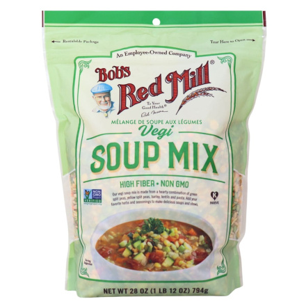 Front of Bob's Red Mill Vegi Soup Mix - Lentil Soup Mix - Vegetable Soup Mix - Vegan Soup