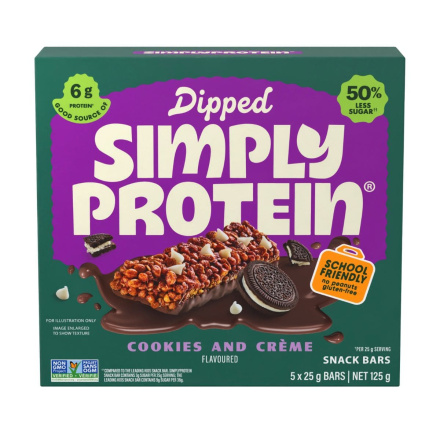 SimplyProtein Dipped Snack Bars Cookies & Crème Front