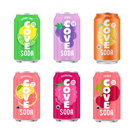 Front of Cove Soda Fruity Variety Pack Gut Healthy Soda - Healthy Soda - Probiotic Drink Canada - Probiotic Soda