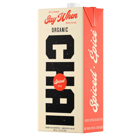 Front of Say When Chai Beverages Authentic Chai Concentrate Spiced - Chai Concentrate Canada - Chai Tea Concentrate - Chai Latte Concentrate
