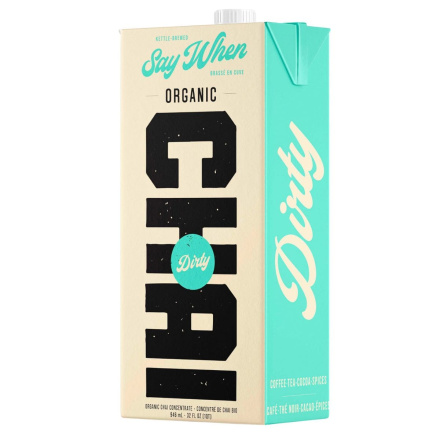 Front of Say When Chai Beverages Organic Authentic Chai Concentrate Dirty Chai 