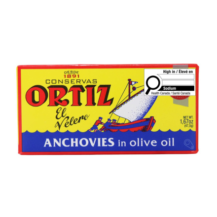 Conservas Ortiz Anchovies in Olive Oil Front