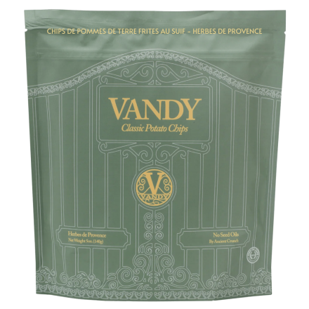 Vandy Crisps Tallow Fried Potato Chips Herbs De Provence, 140g