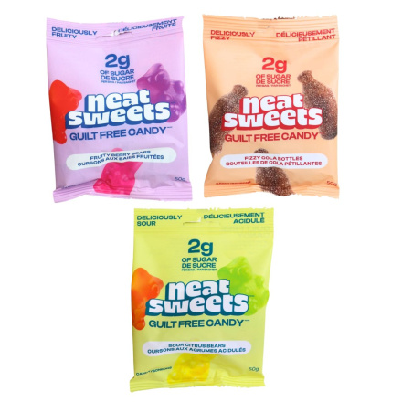 Neat Sweets Low-Sugar Candy Variety 3 Pack Front 