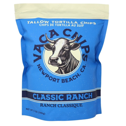 Vaca Chips Handmade Tortilla Chips made with Beef Tallow Classic Ranch Canada Front