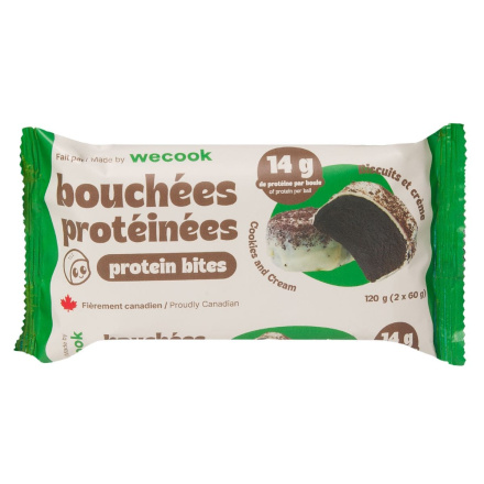 WeCook Protein Bites Cookies & Cream Front