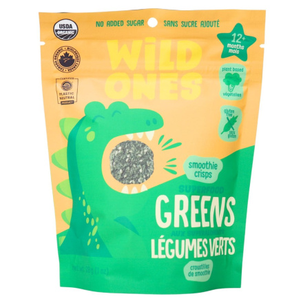 Wild Ones Organic Smoothie Crisps Superfood Greens Canada Front