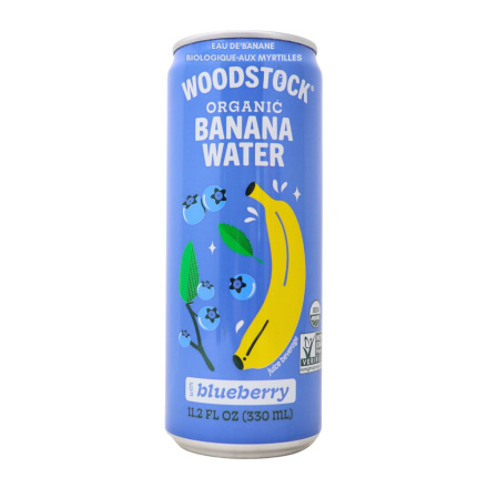 Woodstock Organic Banana Water with Blueberry Front