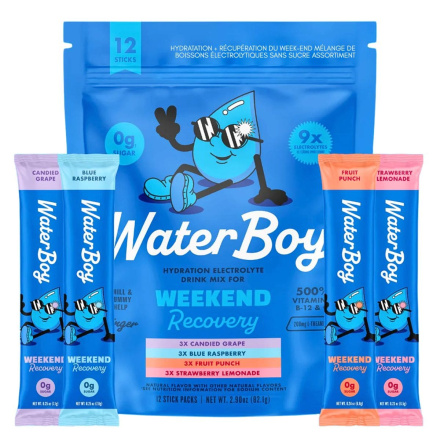 Front of Waterboy Electrolytes - Waterboy Hydration - Sugar Free Electrolytes - Hangover Electrolytes - Electrolytes Sample Pack