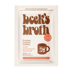 Beck’s Broth Bone Broth Powder Protein Instant Coffee, 21g