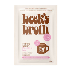 Beck’s Broth Unflavoured Bone Broth Powder Naked Broth, 22g