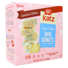 Katz Limited Edition Gluten-Free Mini Donuts Sugar Cookie, 240 g