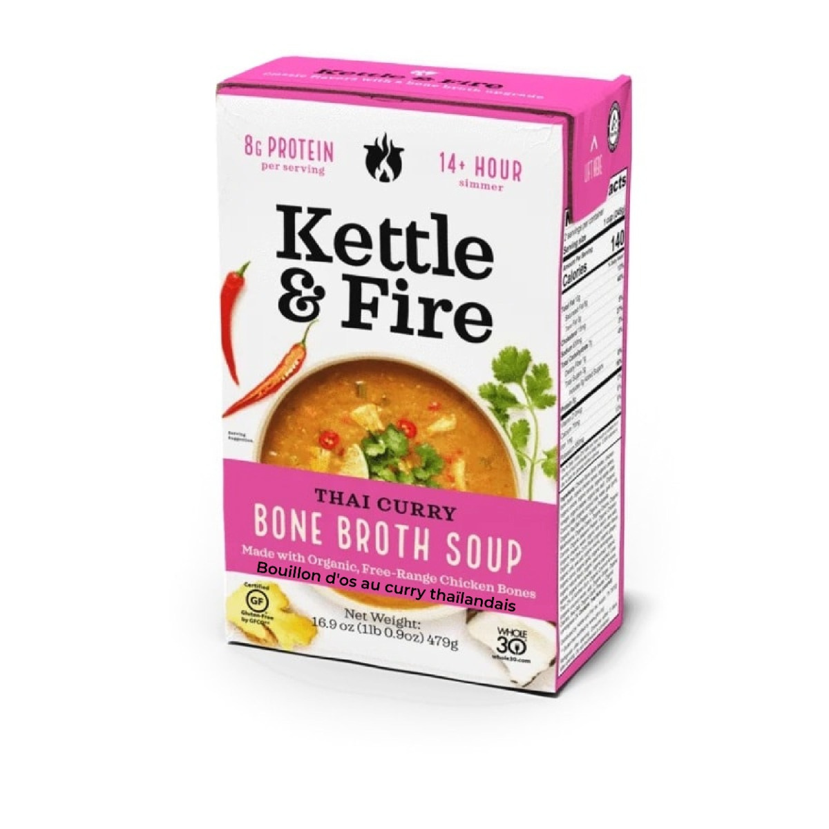 Kettle & Fire Thai Curry Bone Broth Soup in Canada Paleo & Whole30 Approved Soup NaturaMarket.ca