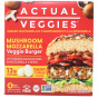Actual Veggies Mushroom Mozzarella Veggie Burger Front