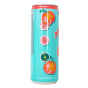 Side of Alani Nu Energy Drink Zero Sugar Energy Drink Low Calorie Energy Drink Juicy Peach Energy Drink