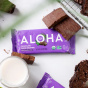 ALOHA Protein Bar Organic Plant-Based Protein Bar Chocolate Fudge Brownie Protein Bar