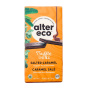 Front of Alter Eco Dark Chocolate Bar Truffle Thins Salted Caramel Chocolate Bar Organic Fair Trade Chocolate