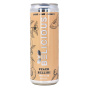Front of Belicious Raw Honey Sparkling Water Peach Bellini