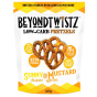 Front of Beyond Twistz Low-Carb Pretzel Keto Pretzel Protein Pretzels Sunny Mustard Pretzels - Healthy Protein Snack - Low Carb Chips - Mustard Pretzels