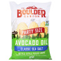 Front of Boulder Canyon Kettle Style Potato Chips With Avocado Oil Classic Sea Salt - Healthy Kettle Cooked Chips - Sea Salt Kettle Chips - Gluten Free Kettle Cooked Chips