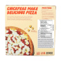 Back of Banza Gluten-Free Chickpea Pizza Margherita - High Protein Pizza - Healthy Frozen Pizzas - Frozen Gluten Free Pizza