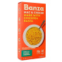 Front of Banza Chickpea Pasta Shells + Classic Cheddar Mac & Cheese - Chickpea Pasta Canada - High Protein Pasta - Gluten Free Pasta