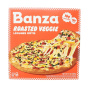 Front of Banza Gluten-Free Chickpea Pizza Roasted Veggie - High Protein Pizza - Veggie Pizza - Healthy Frozen Pizzas