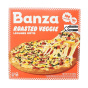 Front of Banza Gluten-Free Chickpea Pizza Roasted Veggie - High Protein Pizza - Veggie Pizza - Healthy Frozen Pizzas