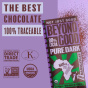 Beyond Good 80% Cocoa Dark Chocolate Pure Dark - Madagascar Cacao Dark Chocolate - Organic Dark Chocolate - Direct Trade Dark Chocolate