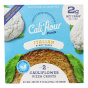 Front of Cali'flour Foods Cauliflower Pizza Crust - Plant Based, 2 Crusts