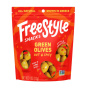 Front of Freestyle Snacks Pitted Green Olives Snack Hot & Spicy