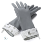Front of Full Circle Splash Control Natural Latex Cleaning Gloves Large