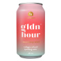 Front of Gldn Hour Collagen Sparkling Water Collagen Drink Strawberry Mint