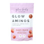 Front of Glow Body Nutrition Glow Aminos Essential Amino Acid Powder Supplement Fuzzy Peach