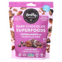 Front of Healthy Crunch Vegan Dark Chocolate Superfoods Cocoa Nibs - Vegan Nut Free Chocolate - Allergy Friendly Snacks - Brookside Chocolate Alternative