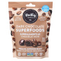 Front of Healthy Crunch Vegan Dark Chocolate Superfoods Espresso Bean - Vegan Nut Free Chocolate - Allergy Friendly Snacks - Brookside Chocolate Alternative