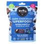 Front of Healthy Crunch Vegan Real Blueberry Dark Chocolate Superfoods - Vegan Chocolate Blueberries Healthy - Dairy Free Chocolate Blueberries - Best Chocolate Covered Blueberries