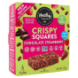 Front of Healthy Crunch Crispy Squares Strawberry Chocolate, 6 bars