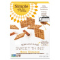 Front of Simple Mills Grain Free Sweet Thins Honey Cinnamon - Sweet Healthy Snack - Gluten Free Crackers - Grain Free Crackers - Honey Crackers