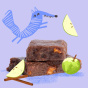 Happy Wolf Fridge-Fresh All-Natural Snack Bars Apple Cinnamon - Real Food Bar - Healthy Snack Bars - Apple Cinnamon Granola Bars