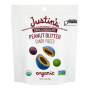 Front of Justin’s Organic Dark Chocolate Peanut Butter Candy Pieces - Healthy Smarties - Organic Smarties - Organic Dark Chocolate