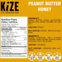 KiZE Bars - KiZE Life Changing Bars - Oatmeal Protein Bar - Peanut Butter Protein Bar - Gluten Free Protein Bar - Protein energy Bar - Natural Protein Bar - Peanut Butter Honey Protein Bar