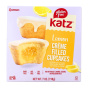 Front of Katz Gluten-Free Creme-Filled Cupcakes Lemon, 4 Pack - Katz Gluten Free Canada, Gluten-Free Pastries