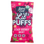 Front of Lesser Evil Lil’ Puffs Strawberry Beet Grain Free Snack, 71g