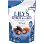 Front of Lily's Dark Chocolate Covered Almonds - No Sugar Added Chocolate - Fair Trade Dark Chocolate - Less Sugar Chocolate