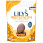 Front of Lily's Milk Chocolate Style Peanut Butter Cups - Chocolate Keto - Lily's Chocolate Bar - Keto Peanut Snacks