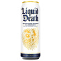 Front of Liquid Death Still Artesian Mountain Water - Water In A Can - Water That Looks Like Beer - Liquid Death Water