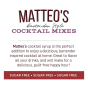 Matteo’s Bartender Style Cocktail Mixes Thin Pomegranate Margarita, 750mL